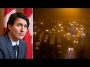 Канада 2085: Тысячи водителей-дальнобощиков едут в Оттаву с претензиями к премьр-министру Трюдо